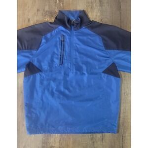 Zero Restriction Tour Series Mens Small Golf Pullover Blue 1/2 Zip Short Sleeve
